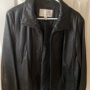 Nine West black leather jacket